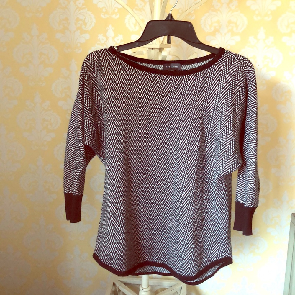 The Limited black and white sweater
